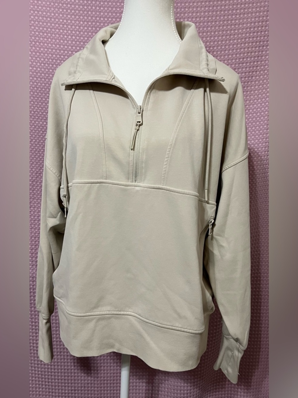 Old Navy Men's Zip-Up Pullover Sweater - Beige